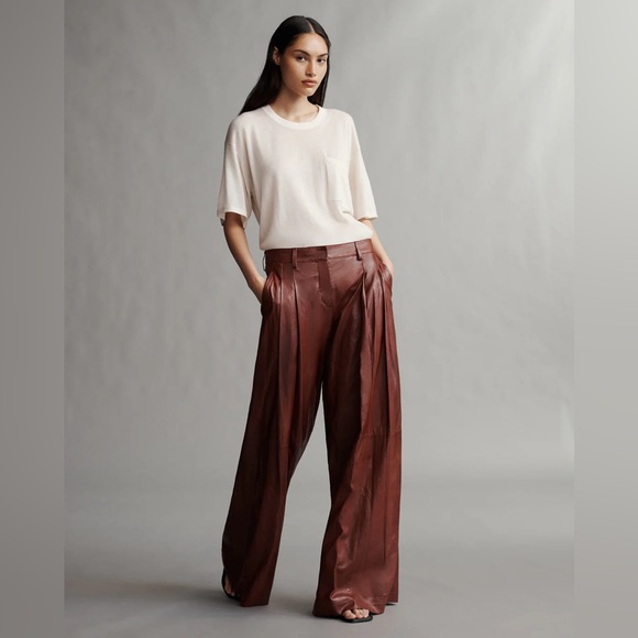 TWP Pants - TWP leather Didi pant in warm brick